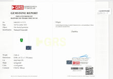 Load image into Gallery viewer, Natural Zambia Minor Emerald 5.91 cts Octagon pair by SR-Takat
