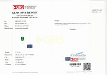 Load image into Gallery viewer, Natural Zambia Minor Emerald 5.91 cts Octagon pair by SR-Takat
