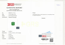 Load image into Gallery viewer, Natural Zambia Emerald 16.20 cts Octagon by SR-Takat
