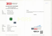 Load image into Gallery viewer, Natural Zambia Emerald 14.22 cts Octagon by SR-Takat
