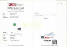 Load image into Gallery viewer, Natural Zambia Minor/Insig Emerald 10.19 cts Octagon pair by SR-Takat
