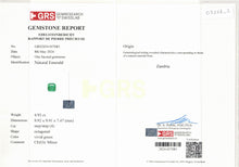 Load image into Gallery viewer, Natural Zambia Minor/Insig Emerald 10.19 cts Octagon pair by SR-Takat
