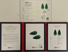 Load image into Gallery viewer, Natural Zambian Emerald 270.85 cts Pear Pair by SR-Takat
