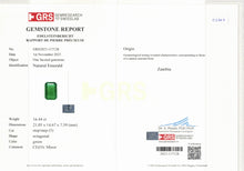 Load image into Gallery viewer, Natural Zambia Minor Emerald 16.44 cts Oct by SR-Takat
