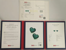 Load image into Gallery viewer, Natural Zambia  Min Emerald 20.67 cts Heart pair by SR-Takat
