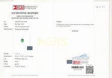 Load image into Gallery viewer, Natural Zambia No-Oil Emerald 1.71 cts Oval by SR-Takat
