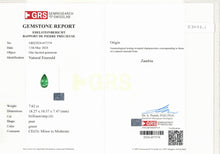 Load image into Gallery viewer, Natural Zambia Minor to Moderate/ Moderate Emerald 15.90 cts Pear pair by SR-Takat
