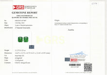 Load image into Gallery viewer, Natural Zambia Insignificant Emerald 22.52 cts Octagon pair by SR-Takat
