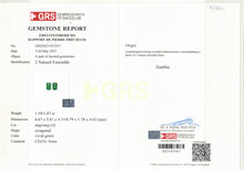 Load image into Gallery viewer, Natural Zambia No Oil Emerald 3.06 cts Octagon pair by SR-Takat
