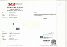 Load image into Gallery viewer, Natural Zambia Insignificant Emerald 3.49 cts Oval pair by SR-Takat
