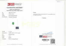 Load image into Gallery viewer, Natural Zambia Insignificant Emerald 7.18 cts Oval pair by SR-Takat
