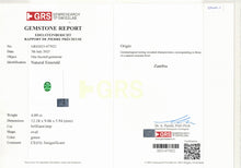 Load image into Gallery viewer, Natural Zambia Minor/Insig Emerald 7.77 cts Oval pair by SR-Takat
