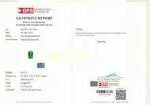 Load image into Gallery viewer, Natural Zambia Insignificant Emerald 11.94 cts Octagon pair by SR-Takat
