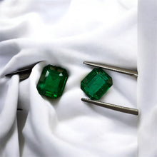 Load image into Gallery viewer, Classic Asscher Cut Natural Emerald Set by SR-Takat
