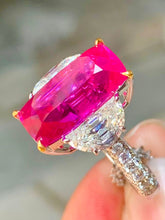 Load image into Gallery viewer, Magnificient Pigeon Blood No Heat Mozambique 10.03 cts Ruby Ring by SR-Takat
