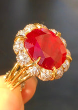 Load image into Gallery viewer, Magnificient Pigeon Blood No Heat Mozambique 10.28 cts Ruby Ring by SR-Takat
