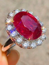 Load image into Gallery viewer, Magnificient Pigeon Blood No Heat Mozambique 11.08 cts Ruby Ring by SR-Takat
