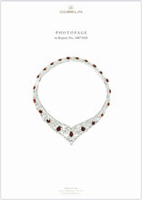 Load image into Gallery viewer, Natural Burmese Gubelin Pigeon Blood Ruby &amp; Diamond 18k Gold Necklace 42.04 cts by SR-Takat

