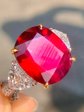 Load image into Gallery viewer, Magnificient Pigeon Blood No Heat Mozambique 12.40 cts Ruby Ring by SR-Takat
