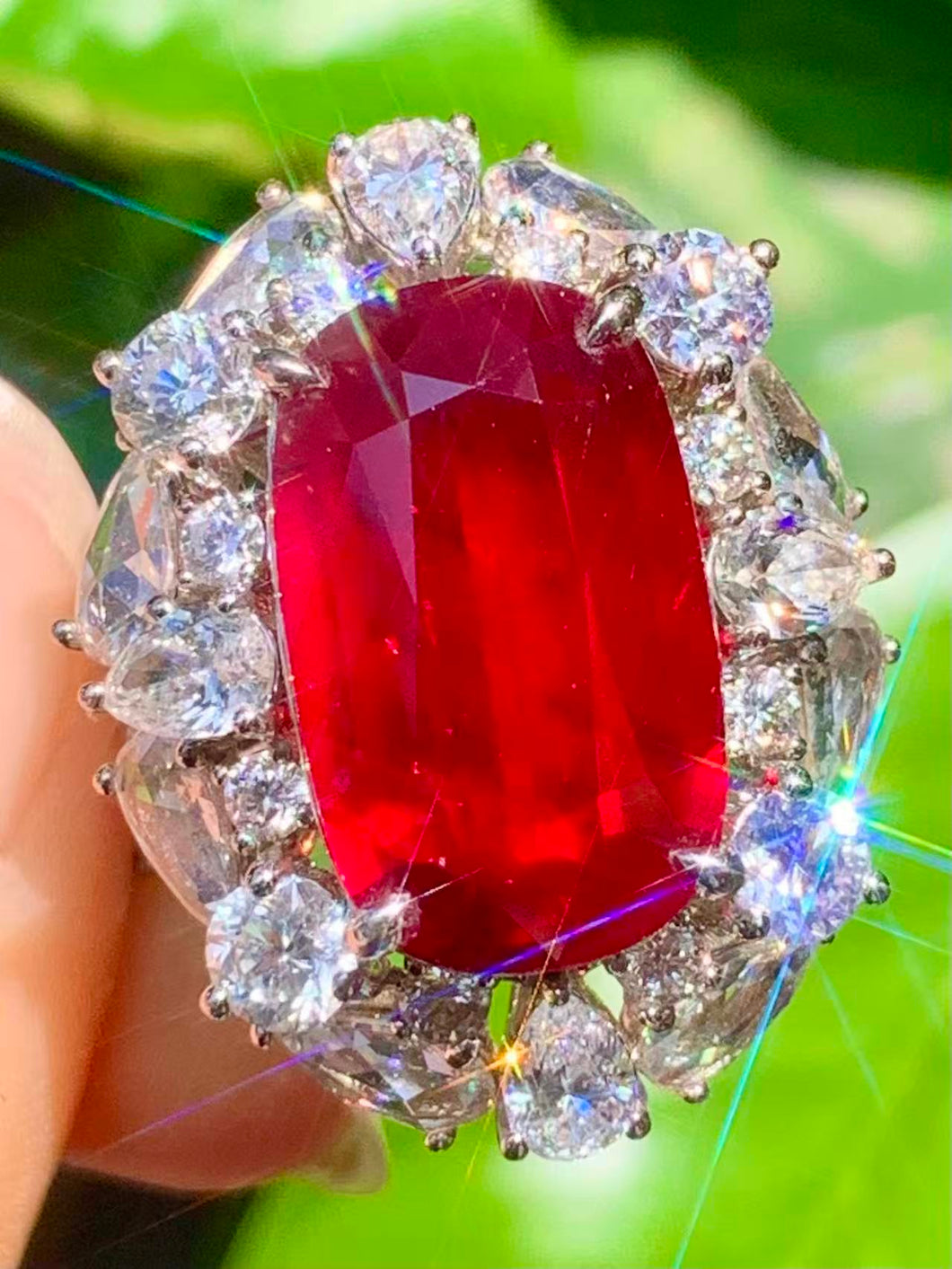 Magnificient Pigeon Blood No Heat Mozambique 10.02 cts Ruby Ring by SR-Takat