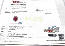 Load image into Gallery viewer, Magnificient Pigeon Blood No Heat Mozambique 10.02 cts Ruby Ring by SR-Takat
