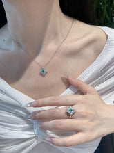 Load image into Gallery viewer, Magnificient Vivid Green Natural Emerald &amp; Diamond set of Pendant, Earring &amp; Ring by SR-Takat
