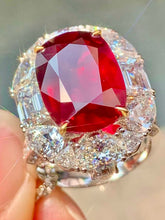 Load image into Gallery viewer, Magnificient Pigeon Blood No Heat Mozambique 10.18 cts Ruby Ring by SR-Takat
