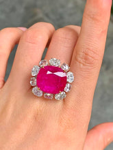 Load image into Gallery viewer, Magnificient Pigeon Blood No Heat Mozambique 14.24 cts Ruby Ring by SR-Takat
