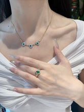 Load image into Gallery viewer, Brand New Zambia Vivid Green Natural Emerald set of Pendant, Ring by SR-Takat
