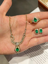 Load image into Gallery viewer, Magnificient Vivid Green Natural Emerald set of Pendant, Earring &amp; Ring by SR-Takat
