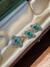 Load image into Gallery viewer, Magnificient Vivid Green Natural Emerald &amp; Diamond set of Pendant, Earring &amp; Ring by SR-Takat
