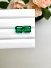 Load image into Gallery viewer, Natural Zambia Emerald 5.57 cts Octagon pair by SR-Takat
