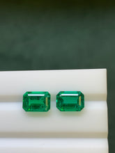 Load image into Gallery viewer, Natural Zambia Emerald 4.61 cts Octagon pair by SR-Takat
