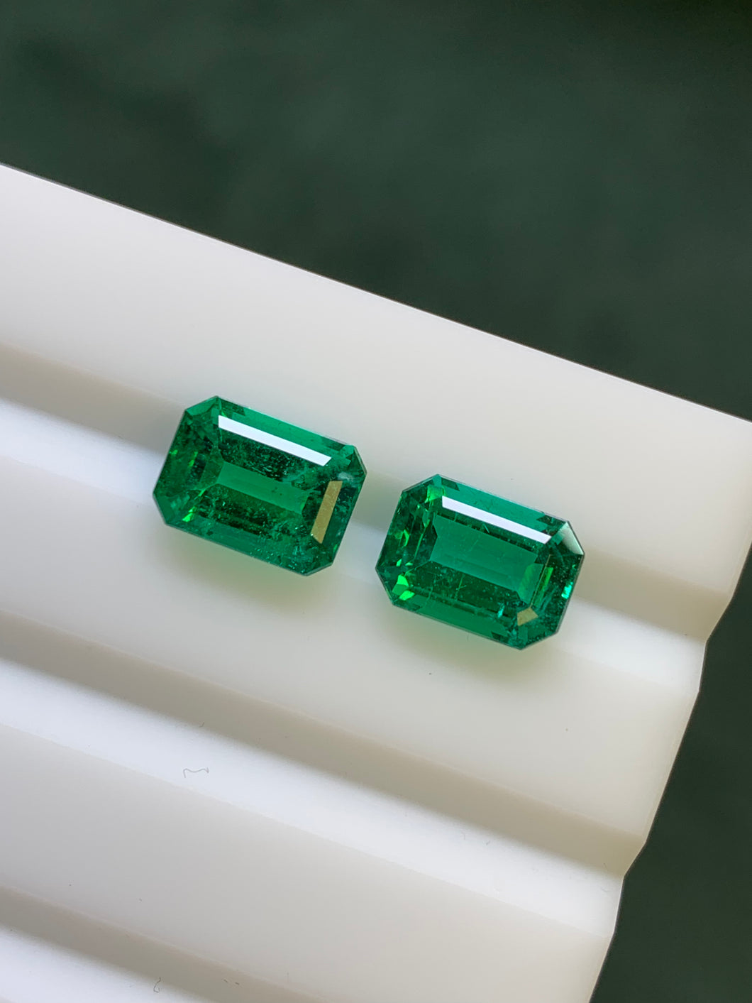 Natural Zambia Emerald 4.61 cts Octagon pair by SR-Takat