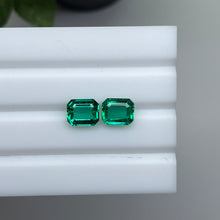 Load image into Gallery viewer, Natural Zambia No Oil Emerald 4.08 cts Octagon pair by SR-Takat

