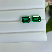 Load image into Gallery viewer, Natural Zambia Minor/No oil Emerald 4.61 cts Octagon pair by SR-Takat
