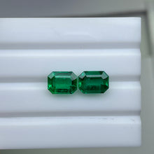 Load image into Gallery viewer, Natural Zambia Minor Emerald 6.65 cts Octagon pair by SR-Takat
