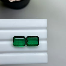 Load image into Gallery viewer, Natural Zambia Minor/No oil Emerald 13.67 cts Octagon pair by SR-Takat
