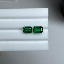 Load image into Gallery viewer, Natural Zambia Minor Emerald 5.91 cts Octagon pair by SR-Takat
