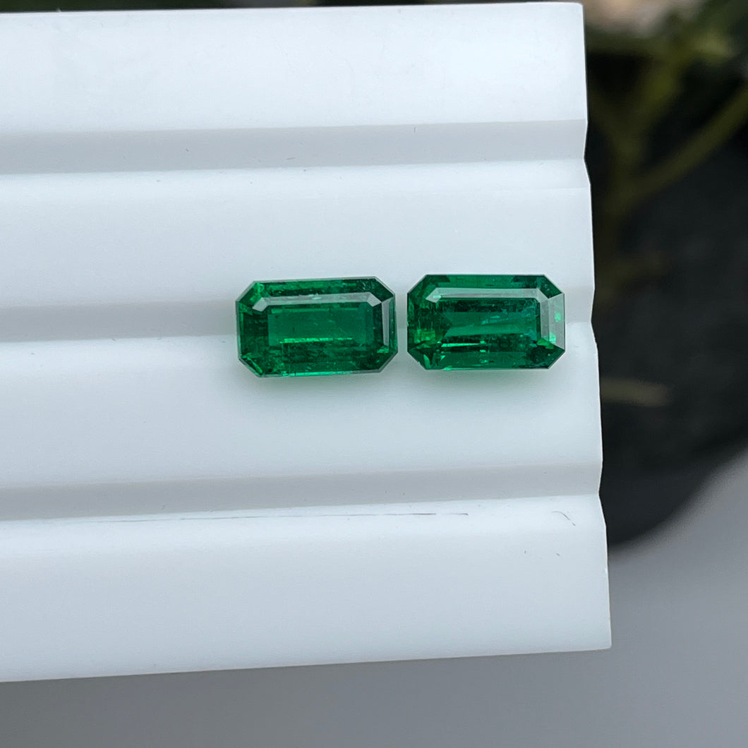 Natural Zambia Minor/Insig Emerald 5.99 cts Octagon pair by SR-Takat