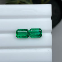 Load image into Gallery viewer, Natural Zambia Minor/Min to Mod Emerald 5.25 cts Octagon pair by SR-Takat

