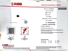 Load image into Gallery viewer, Magnificient Pigeon Blood No Heat Mozambique 3 cts each total of 27.86 cts Ruby necklace &amp; crown combination by SR-Takat
