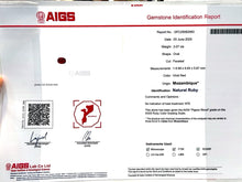 Load image into Gallery viewer, Magnificient Pigeon Blood No Heat Mozambique 3 cts each total of 27.86 cts Ruby necklace &amp; crown combination by SR-Takat
