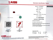 Load image into Gallery viewer, Magnificient Pigeon Blood No Heat Mozambique 3 cts each total of 27.86 cts Ruby necklace &amp; crown combination by SR-Takat
