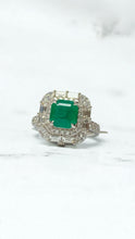 Load image into Gallery viewer, Grand Emerald Diamond 18k Platinum Ring by SR-Takat
