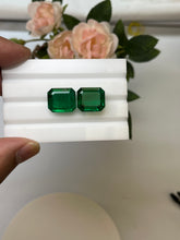 Load image into Gallery viewer, Natural Zambia Emerald 21.98 cts Octagon pair by SR-Takat
