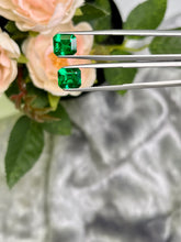 Load image into Gallery viewer, Natural Zambia Emerald 4.13 cts Octagon pair by SR-Takat
