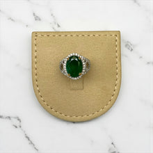 Load image into Gallery viewer, Beautiful Emerald Diamond 18k Platinum Ring by SR-Takat
