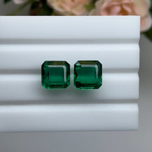 Load and play video in Gallery viewer, Natural Zambia Minor/Insignificant Emerald 13.36 cts Octagon pair by SR-Takat
