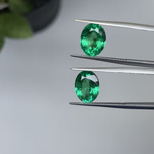 Load and play video in Gallery viewer, Natural Zambia Insignificant Emerald 7.18 cts Oval pair by SR-Takat
